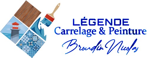 Legende Carrelage Et Peinture Peintre Lesneven Logo Ecriture Foncee